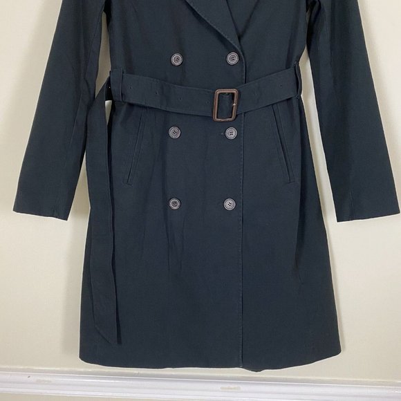 J Crew Black 2011 Icon Trench Coat - Picture 7 of 13